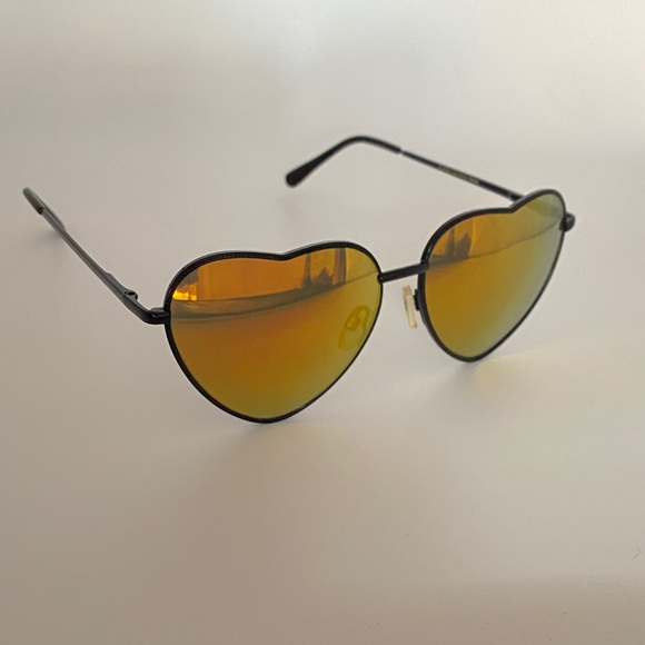 Betsey Johnson Heart-Shaped Sunglasses - Orange Tint - Picture 6 of 7